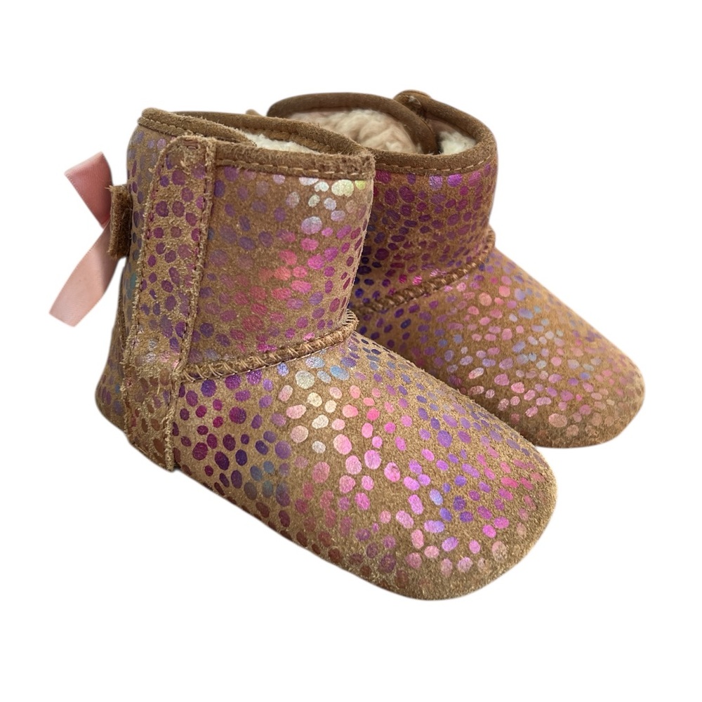 UGG Baby Girl Jesse Bow II Spots Boot Size 04/05